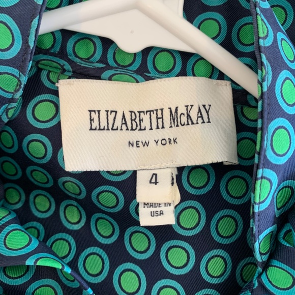 Blue and Green Silk Blouse Shirt - Picture 2 of 3